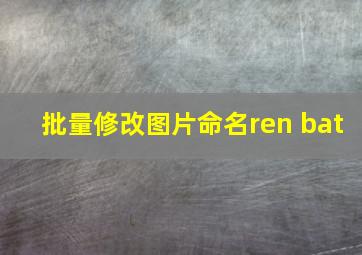 批量修改图片命名ren bat